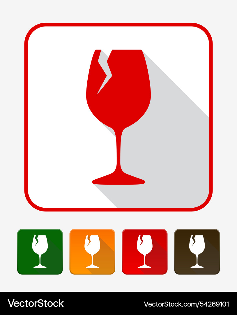 Fragile handle with care packaging symbol use vector image
