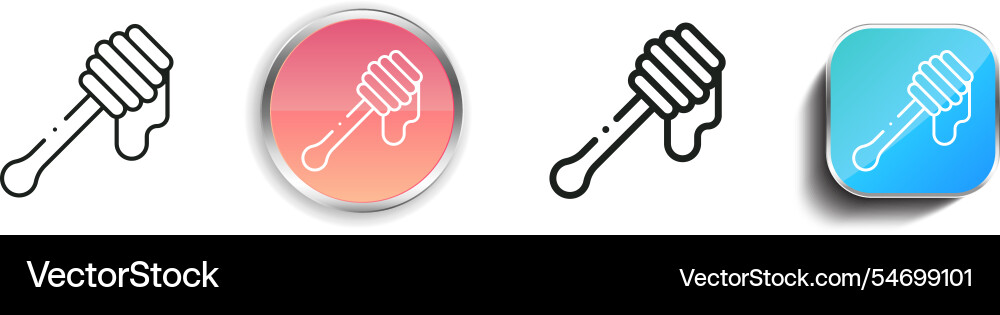 Honey icon thin linear regular and button style vector image
