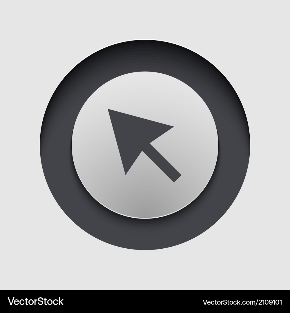 Modern Circle Icon - Pointer Vector Image