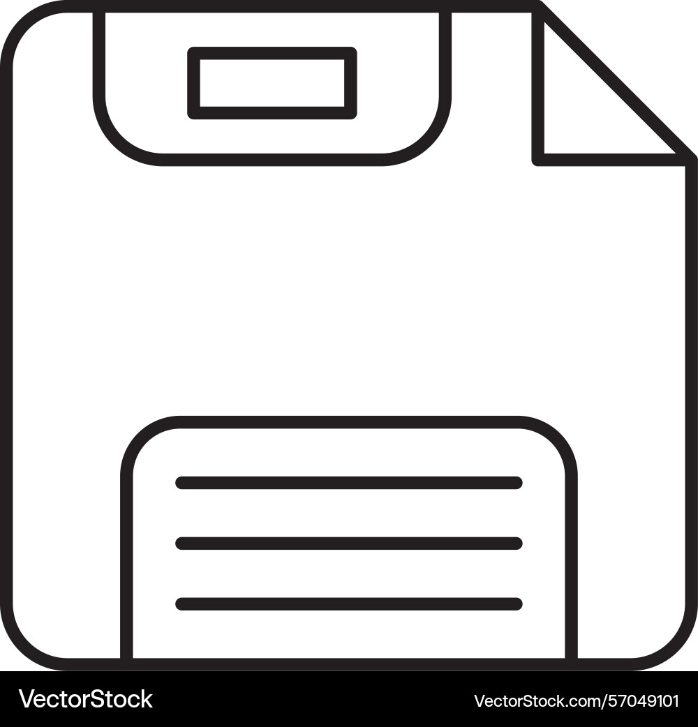 Save line icon design Vector Image