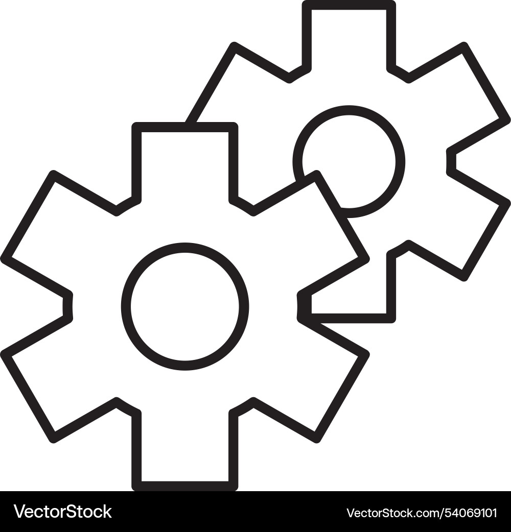 Setting line icon design vector image