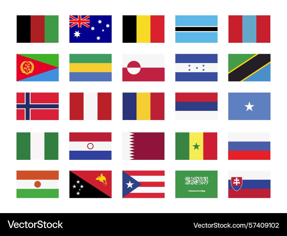 A diverse collection of world flags celebrating A diverse collection of world flags celebrating Vector Image
