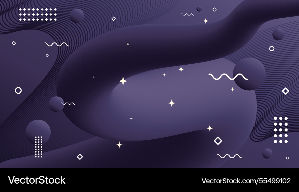 Abstract geometric background of flowing element vector image