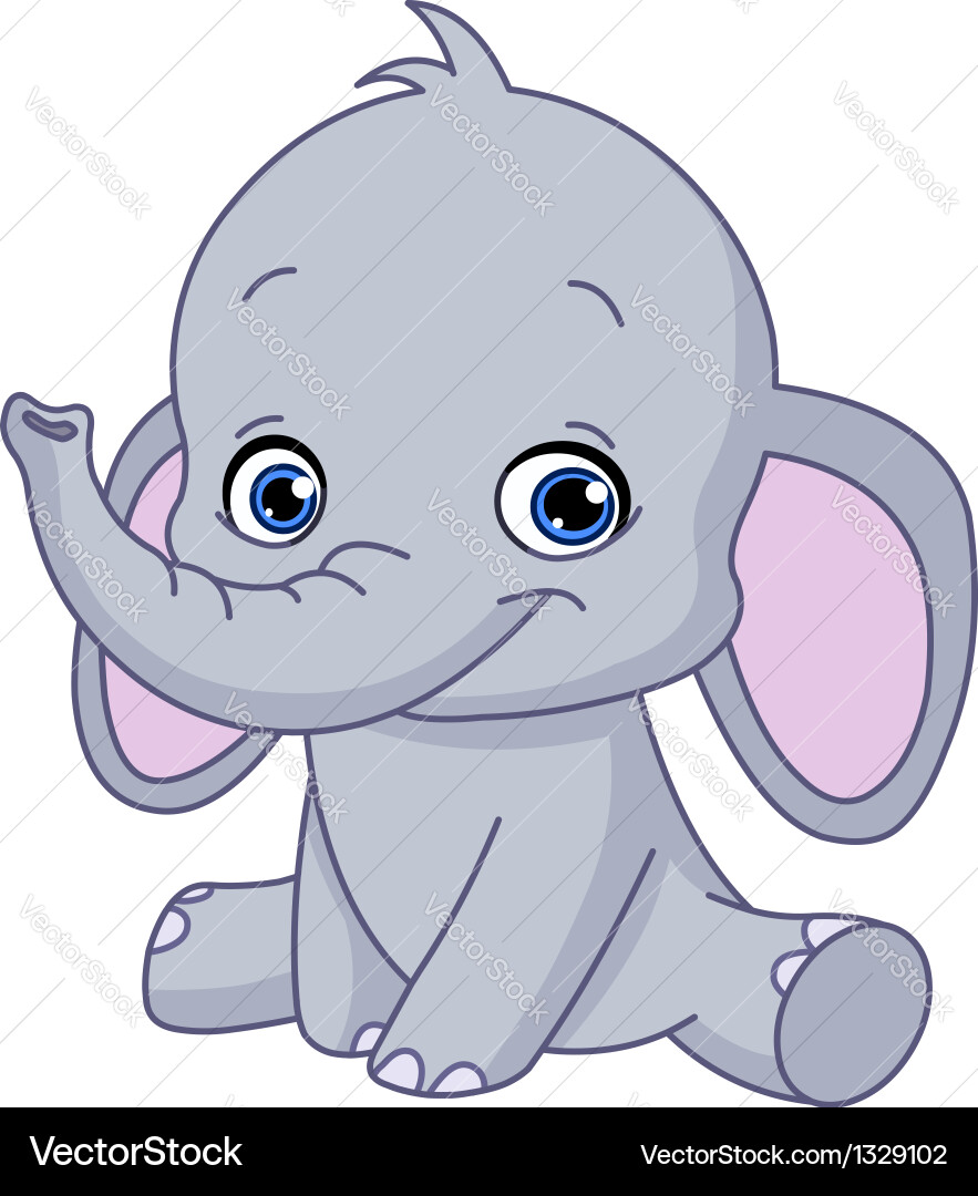 Baby elephant Royalty Free Vector Image - VectorStock