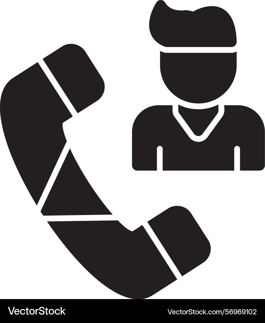 Call queue glyph style icon design vector image