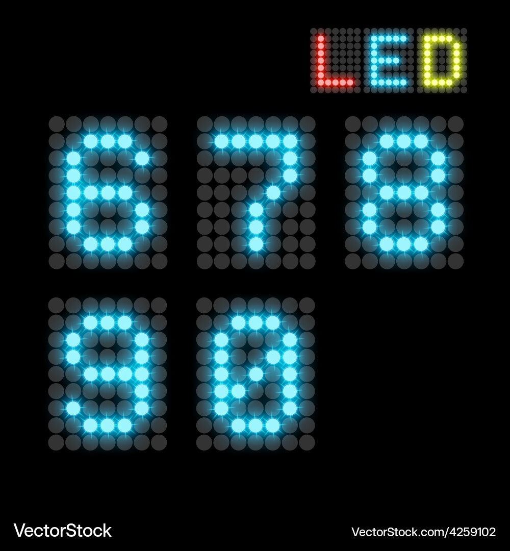 Digits vector image