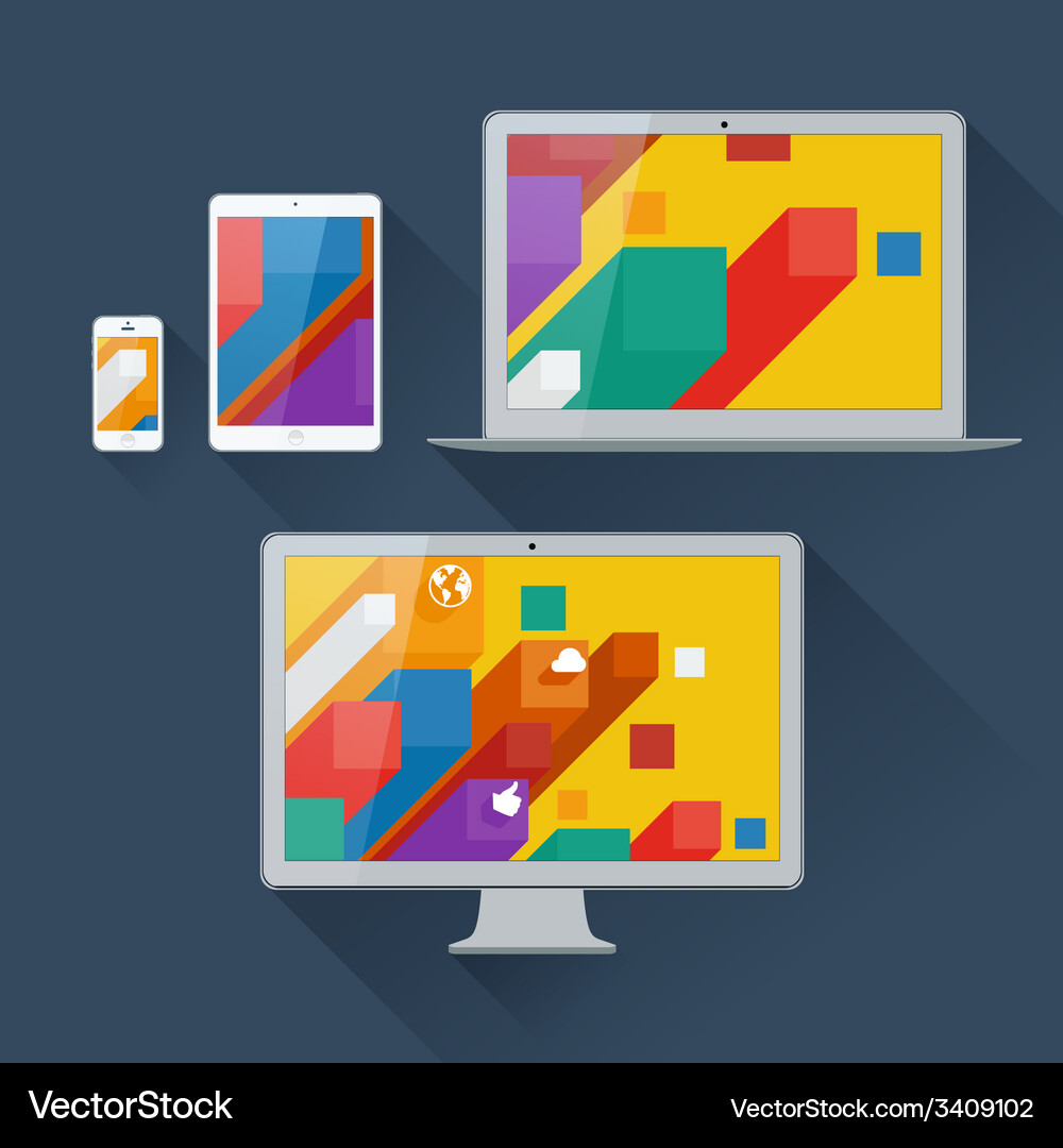 Modern UI App Interface Vector Image