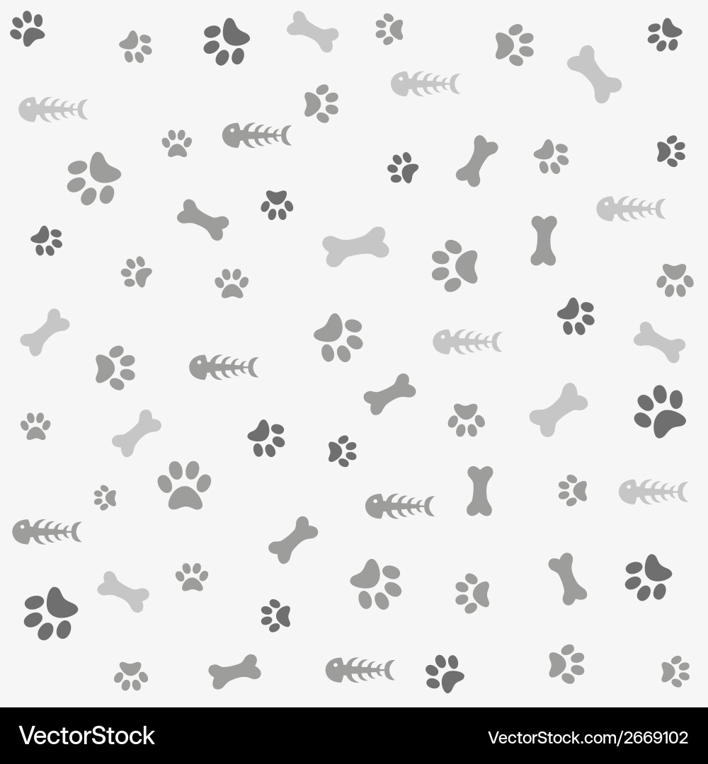 Paw Print Pattern Background vector image