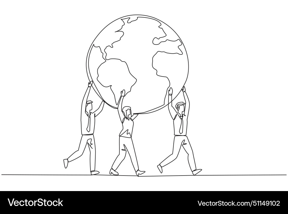 Single continuous line drawing group Single continuous line drawing group Vector Image