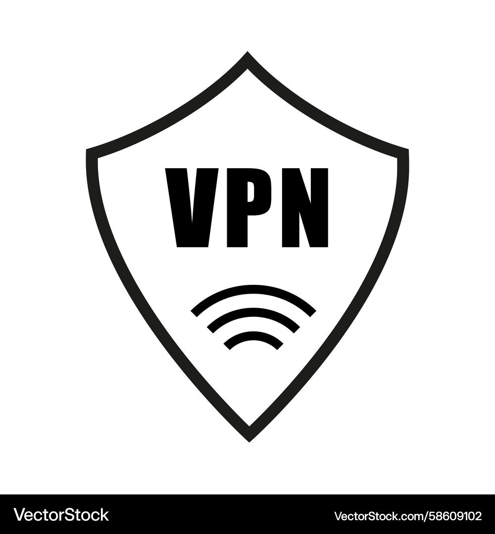 Vpn shield icon secure network access virtual Vector Image
