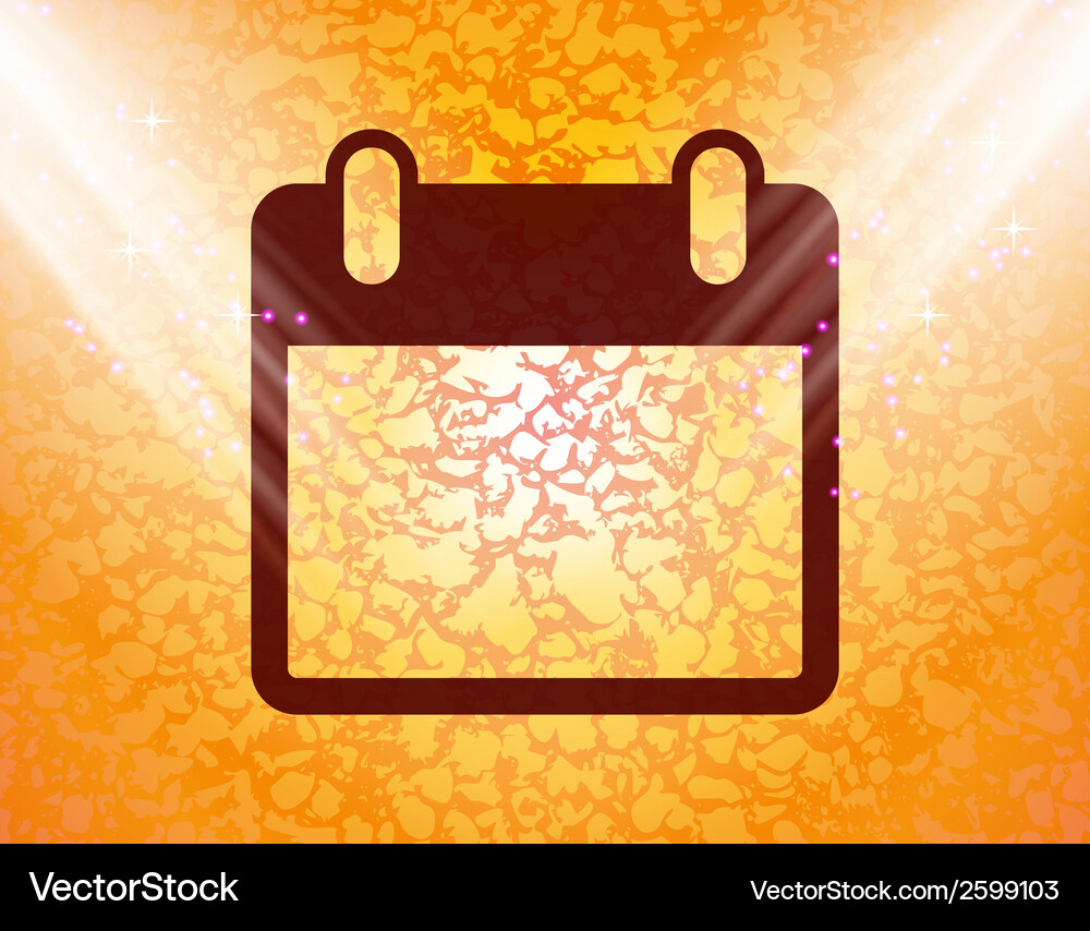 Calendar flat modern web button and space for your Vector Image