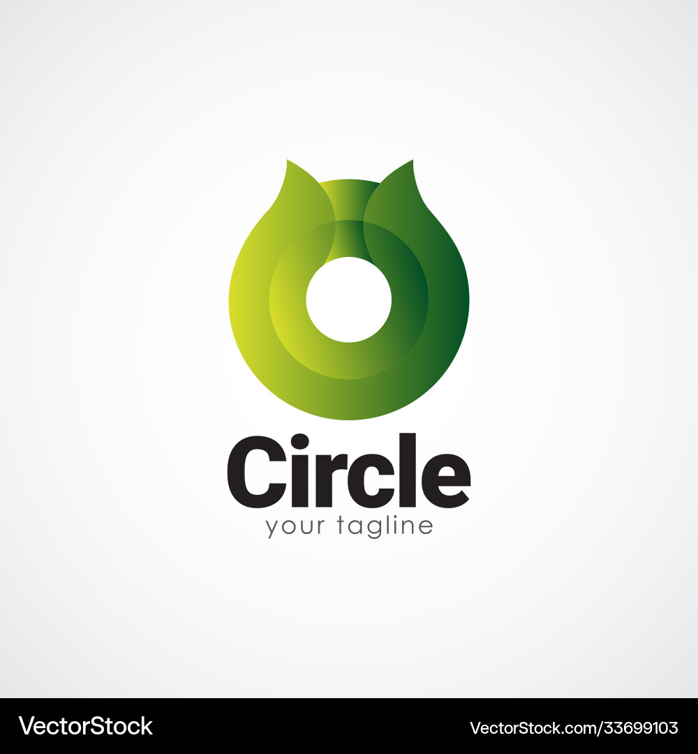 Circle logo gradient template design Royalty Free Vector
