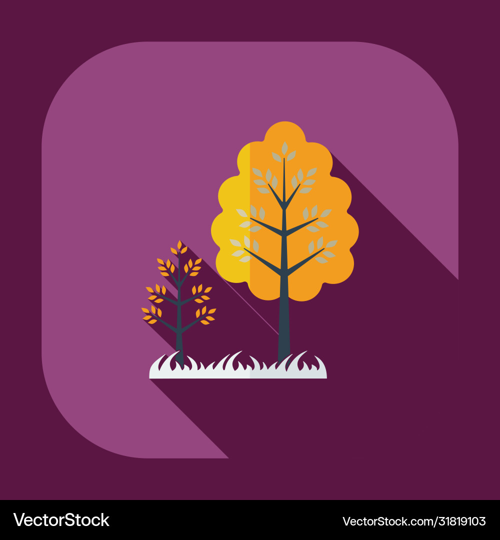 Flat modern design with shadow icons tree vector image