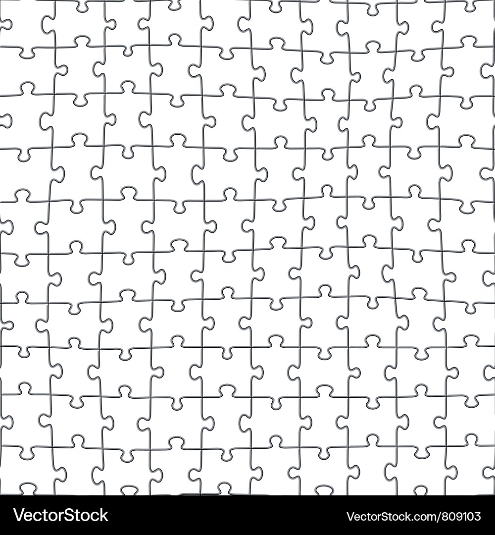 Jigsaw Puzzle Pattern vector image