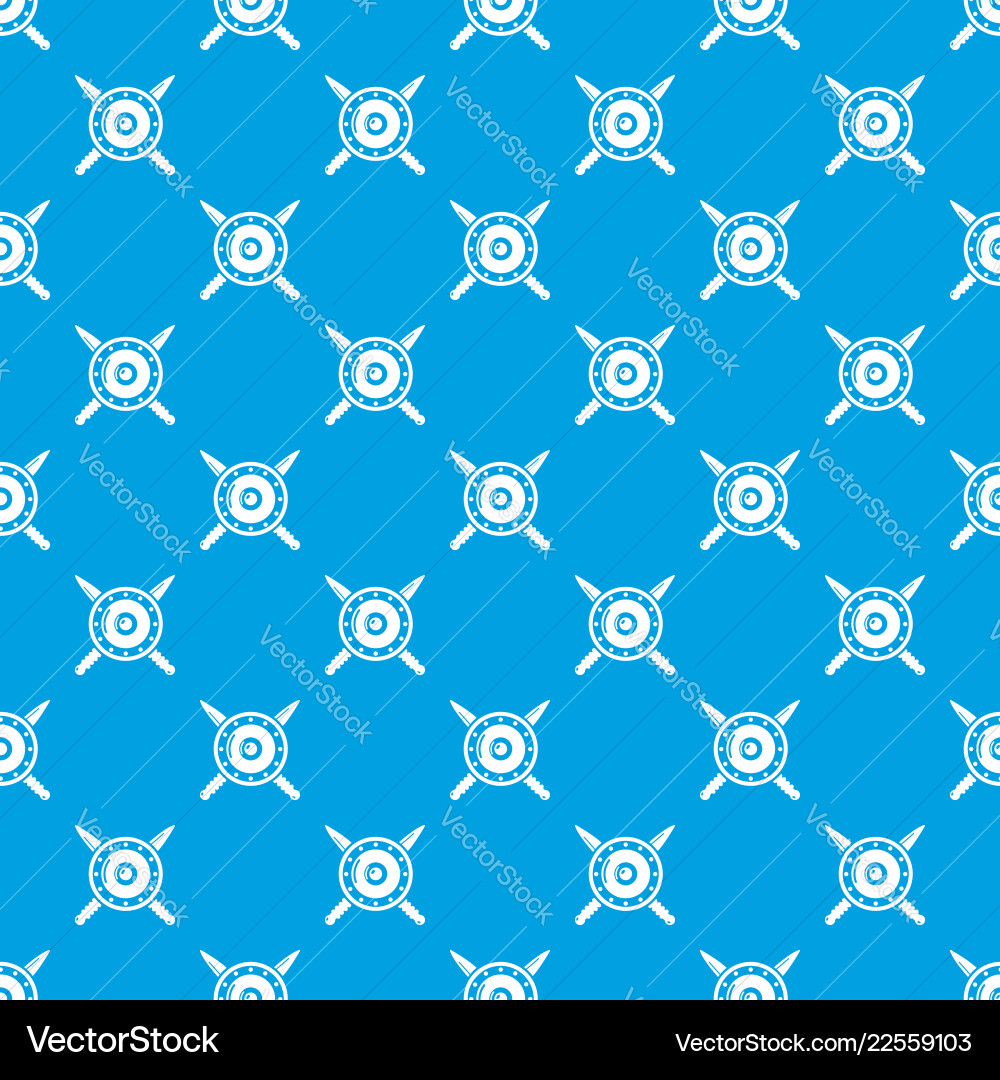 Medieval shield and swords pattern seamless Medieval shield and swords pattern seamless vector image