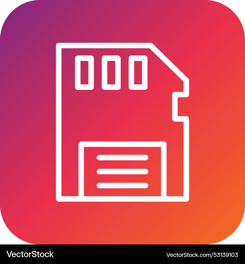 Memory card icon design Vector Image
