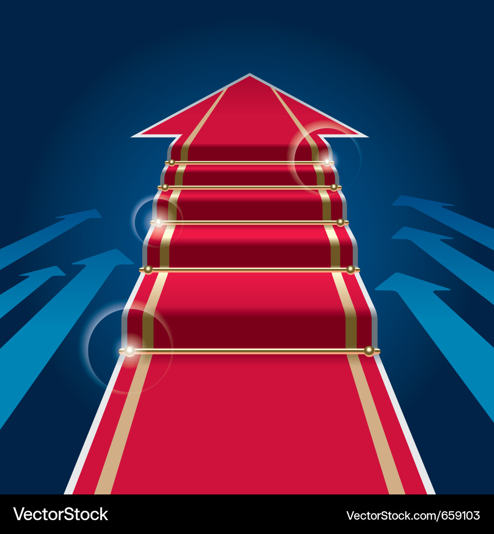 Red Carpet Arrow Path vector image