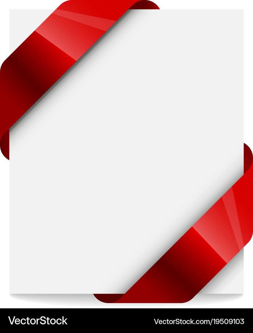 Red Price Tag with Ribbon vector image