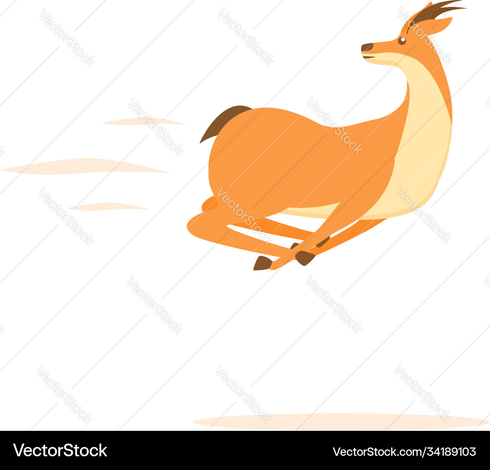 Schnelle Gazelle Symbol Cartoon Stil Schnelle Gazelle Symbol Cartoon Stil vektorbild