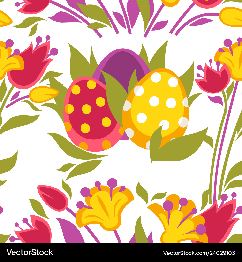 Spring easter seamless pattern Spring easter seamless pattern vector image