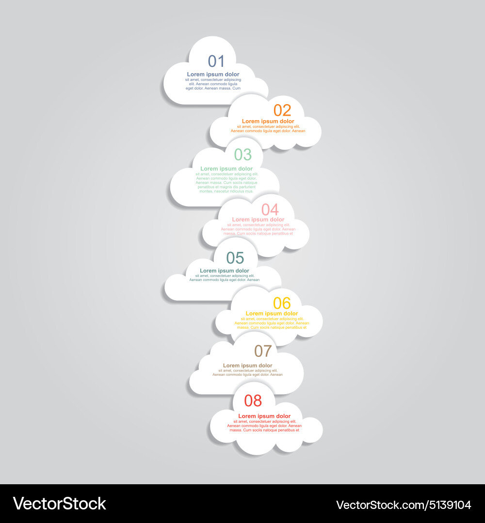 Abstract speech bubbles in the shape of clouds vector image
