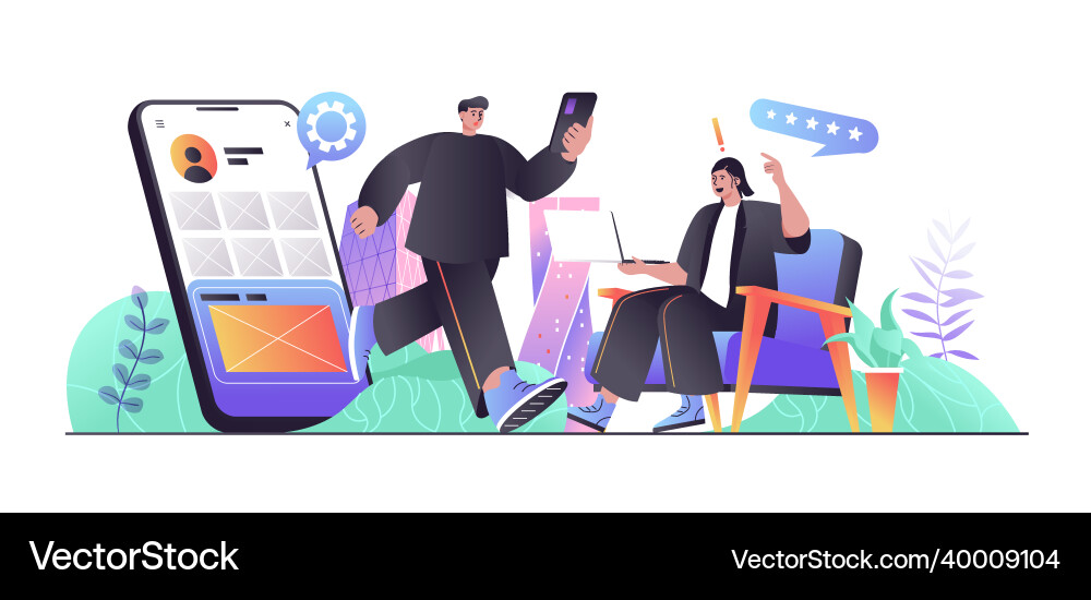App development concept for web banner App development concept for web banner vector image