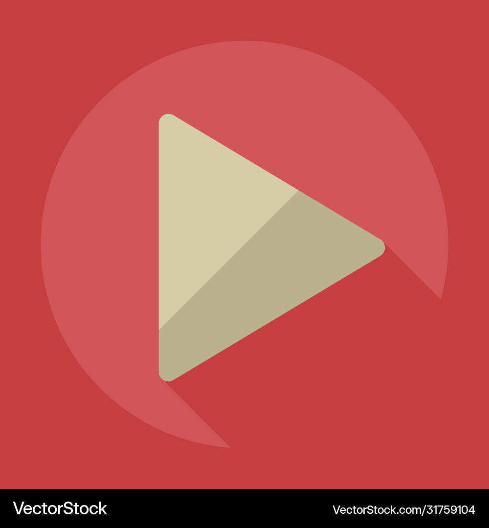 Flat modern design with shadow icon player vector image