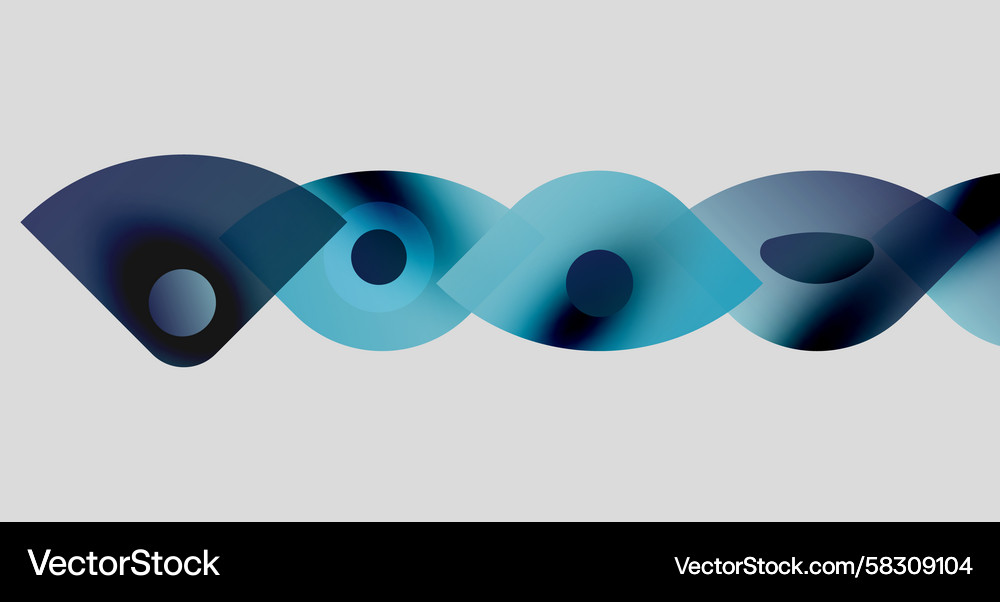 Fluid Shape Overlap Vector Image