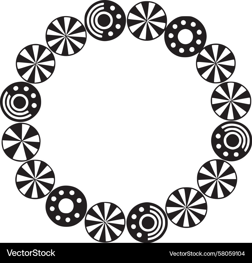 Interlocking Circle Pattern Vector Image