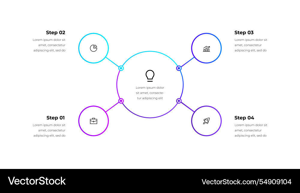 Outline organizational chart for explaining Vector Image