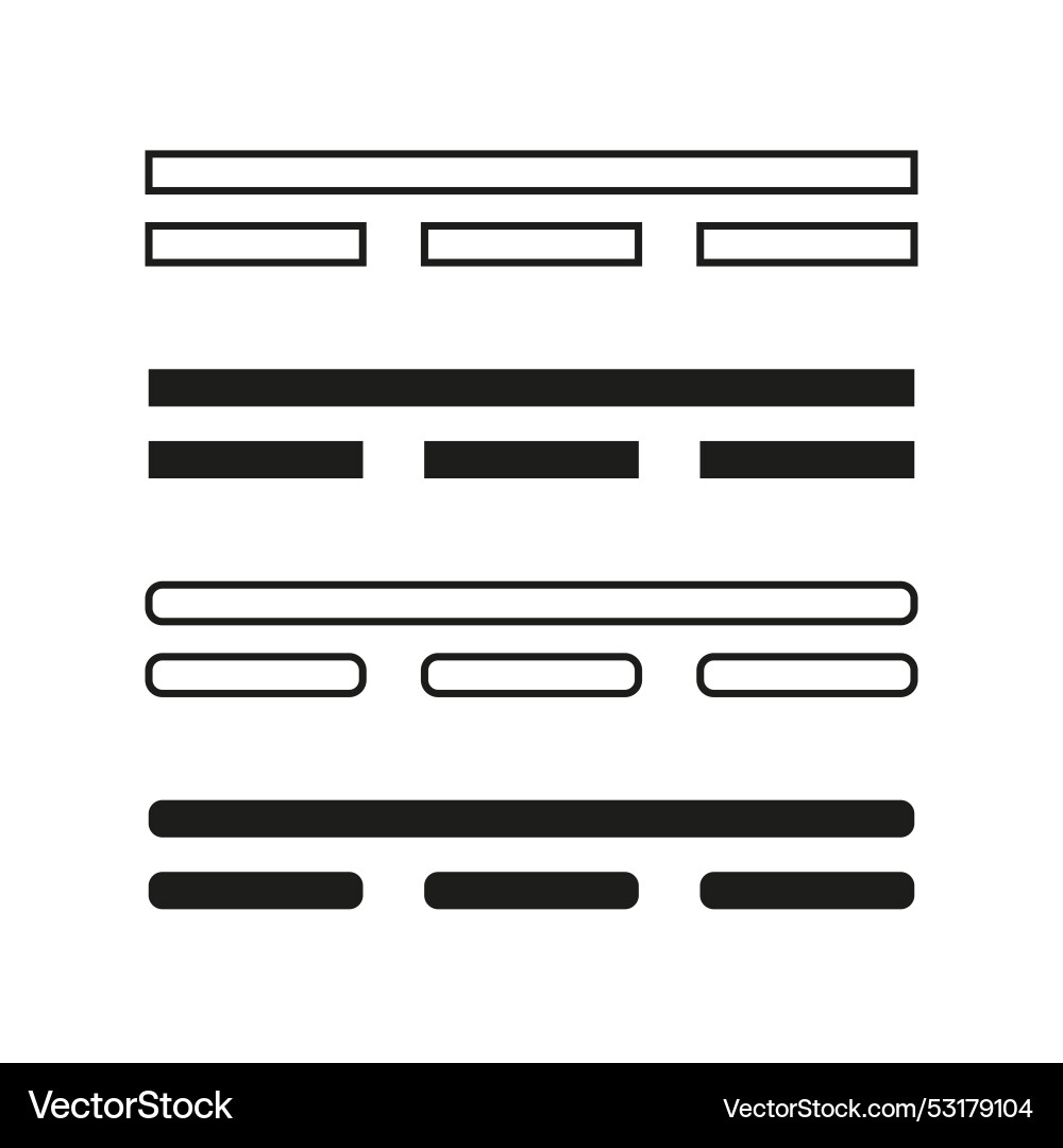 Web interface layout minimalist black lines ui Web interface layout minimalist black lines ui Vector Image