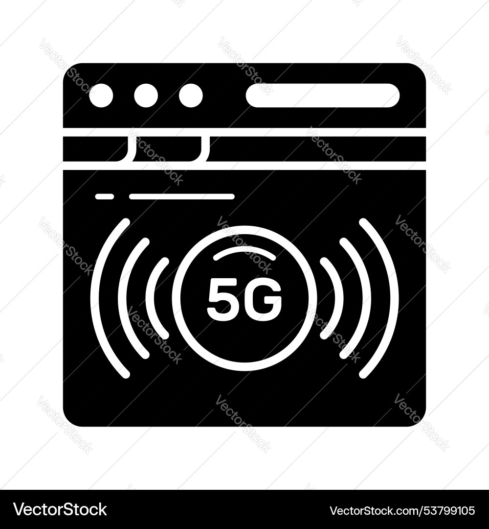 5g network browser design in modern style icon Vector Image