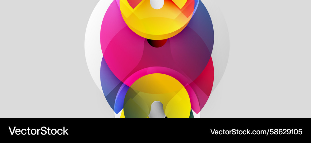 Abstract colorful overlapping circles create Abstract colorful overlapping circles create Vector Image