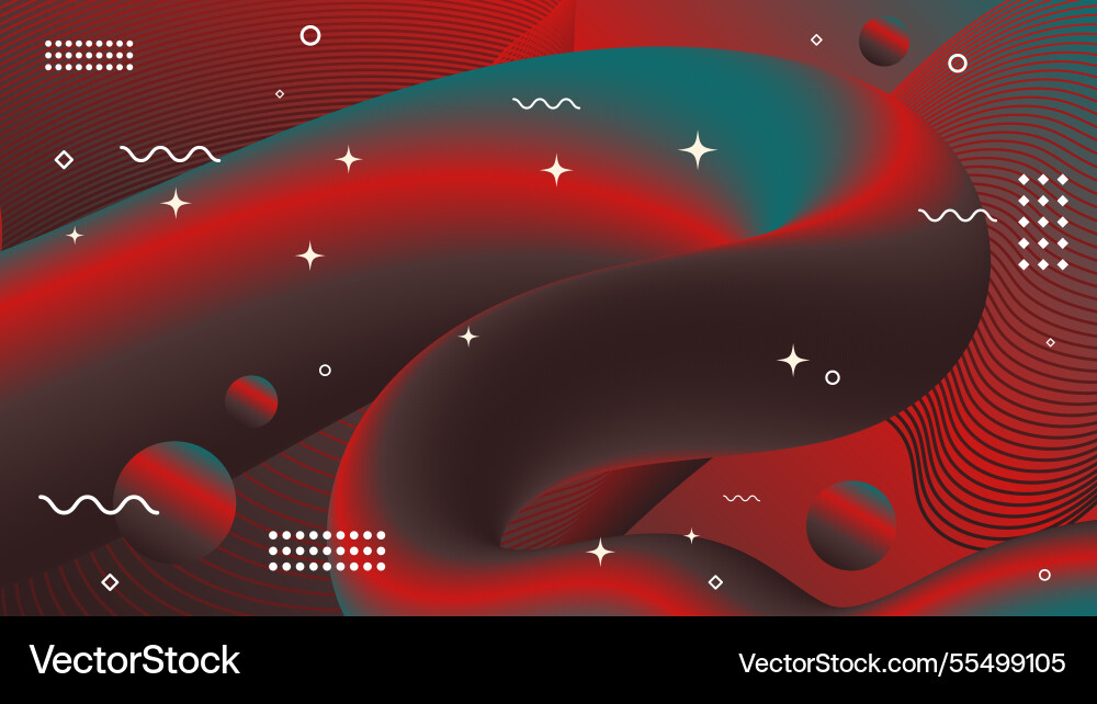 Abstract geometric background of flowing element vector image