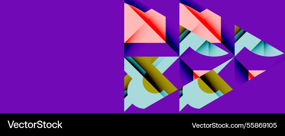 Abstract geometric composition with interlocking Abstract geometric composition with interlocking vector image