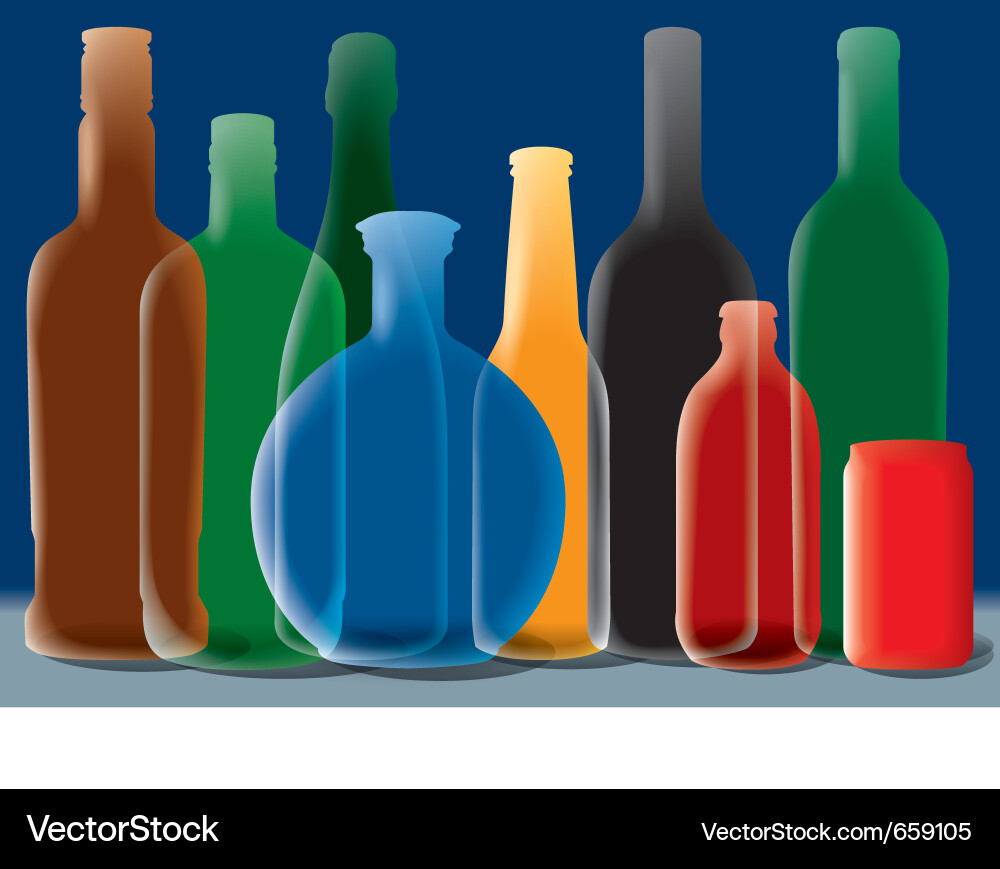 Bottles background Vector Image