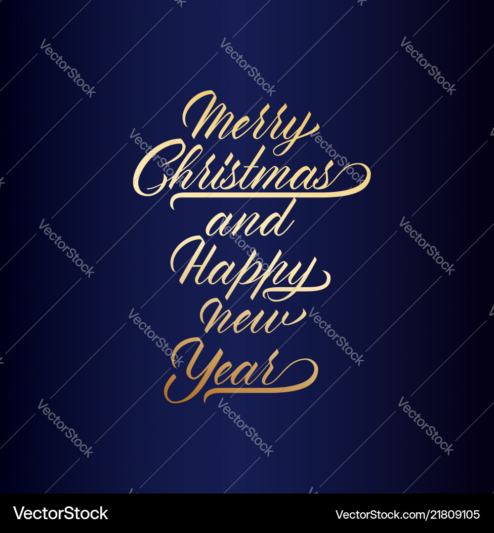 Lettering merry christmas and happy new year Lettering merry christmas and happy new year vector image