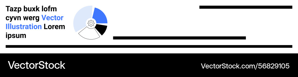 Minimalistic pie chart with four sections Minimalistic pie chart with four sections vector image