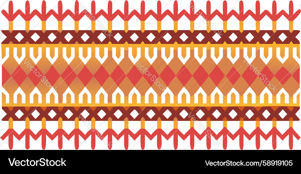 Repeating cross pattern decorative border design Vector Image