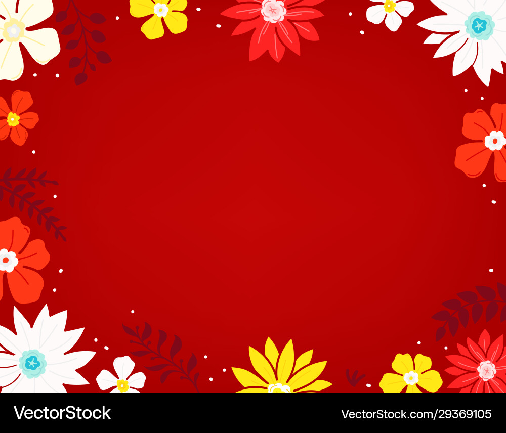 Spring background with color flowers vector image