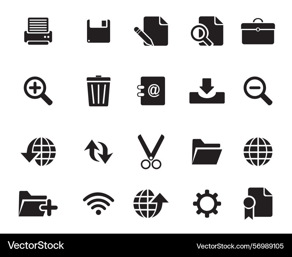 Web icon set and graphic icons Web icon set and graphic icons vector image