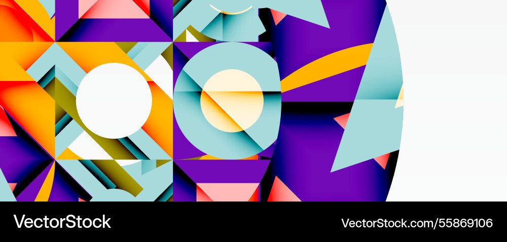 Abstract geometric composition with interlocking Abstract geometric composition with interlocking Vector Image