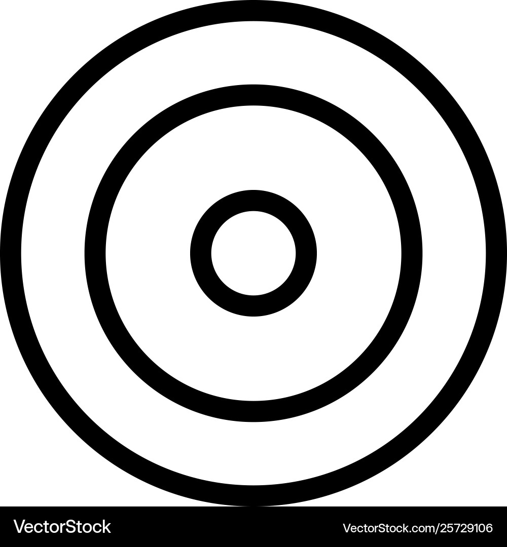 Archery target board with precision game accuracy Vector Image