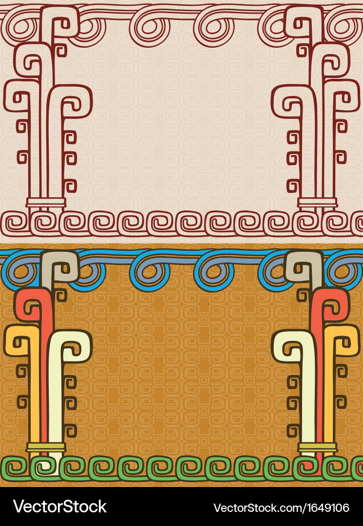 Aztec background two variants Vector Image