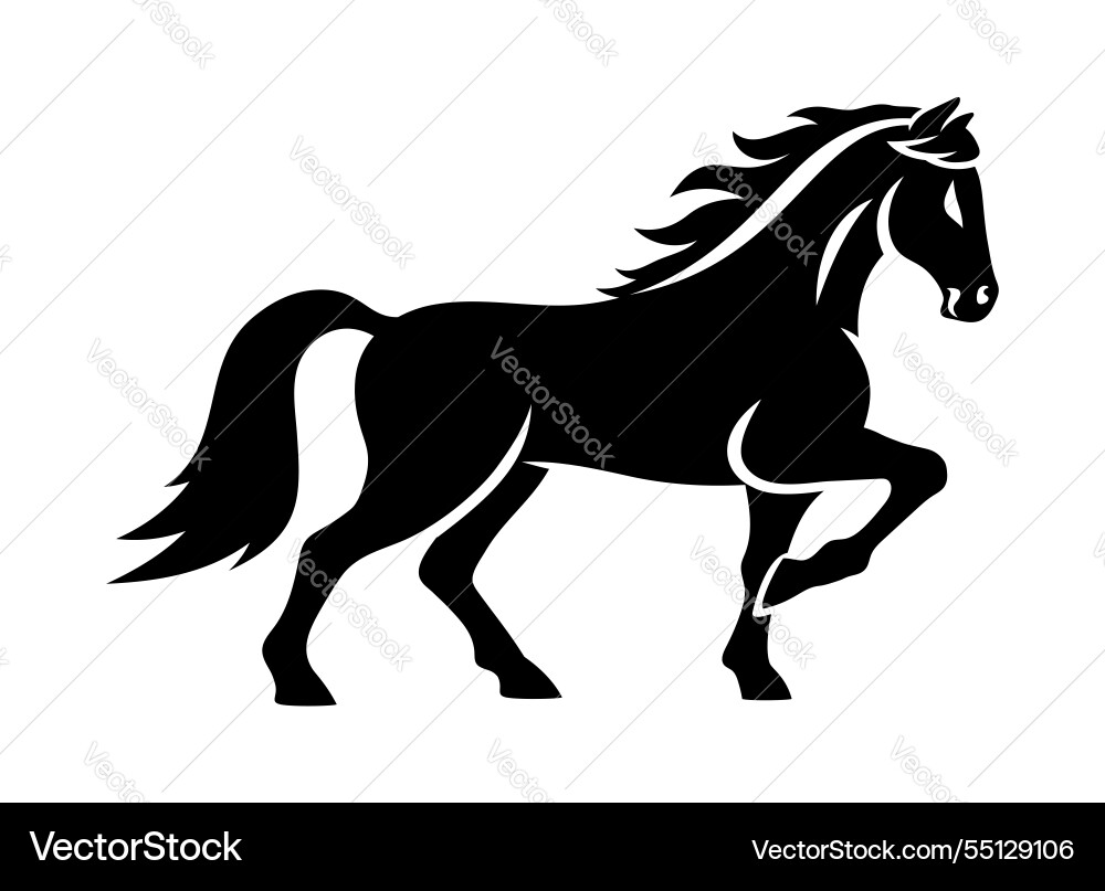 Elegant Horse Icon Vector Image