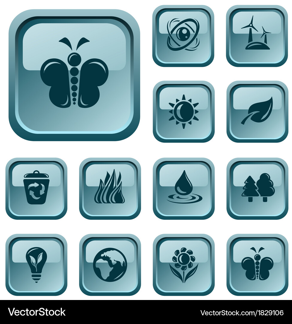 Environment buttons Vector Image