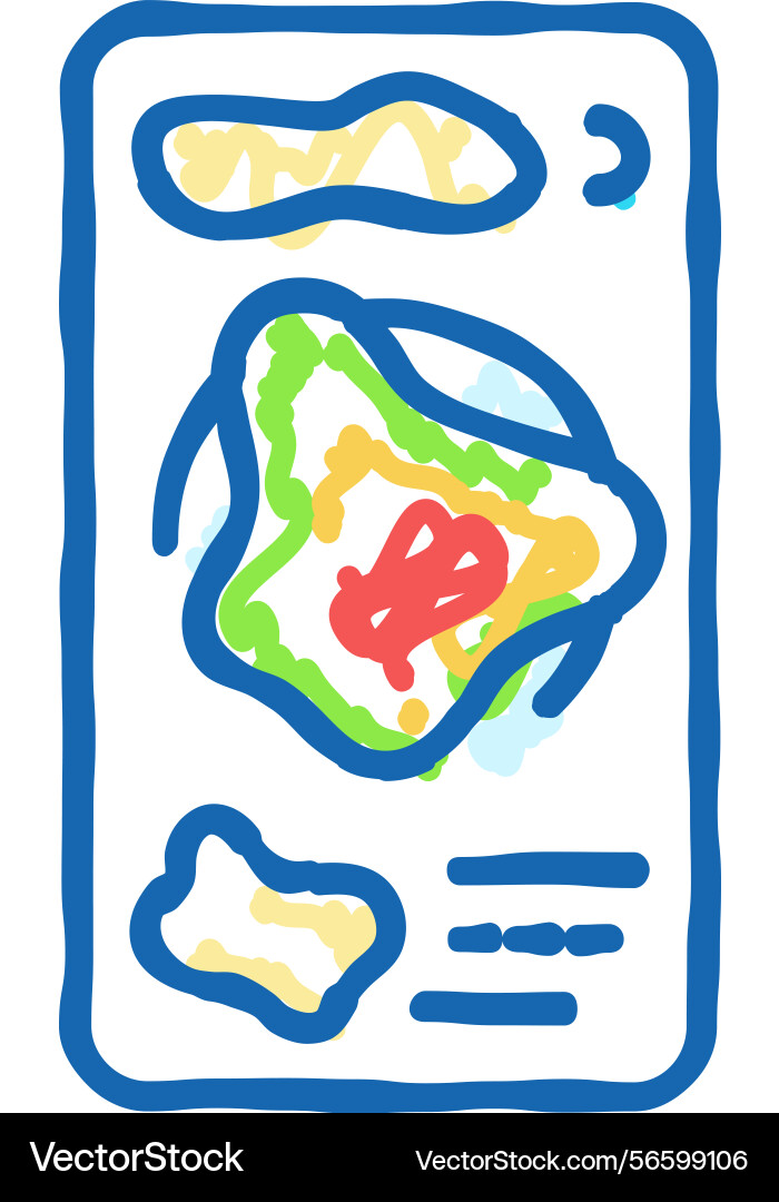 Heatmap ux ui design icon doodle vector image