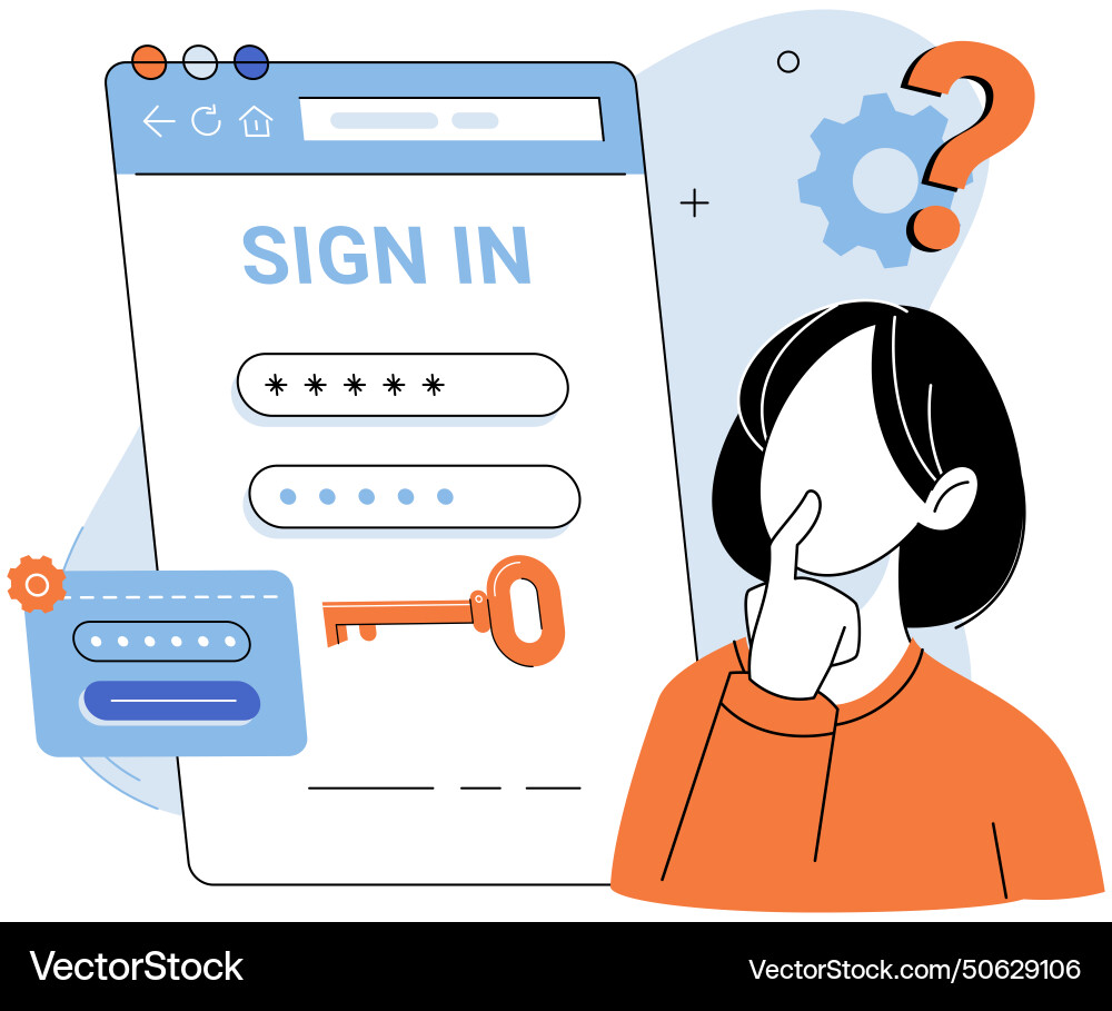 Sign up page users need to provide unique Sign up page users need to provide unique vector image