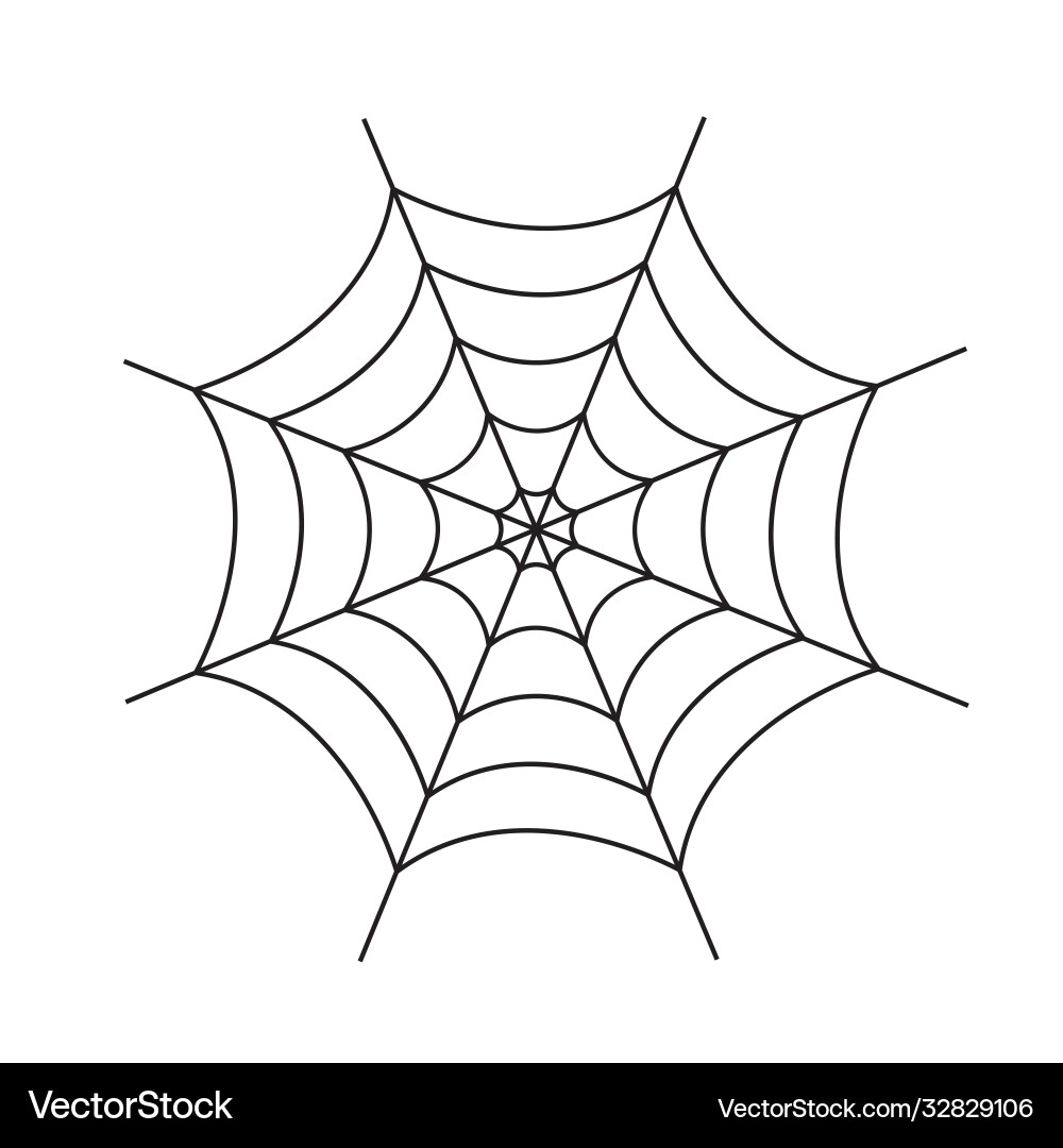 Spooky Spiderweb Icon - Cobweb Net vector image