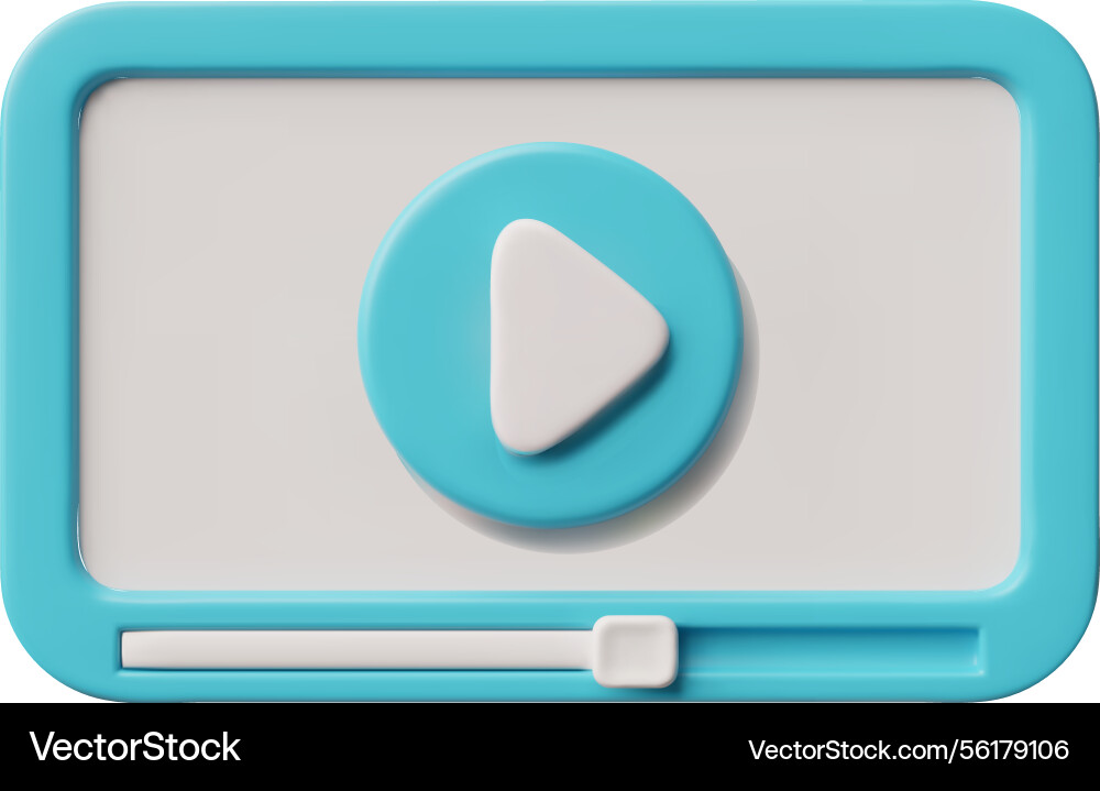 Tablet computer with video player 3d Tablet computer with video player 3d Vector Image